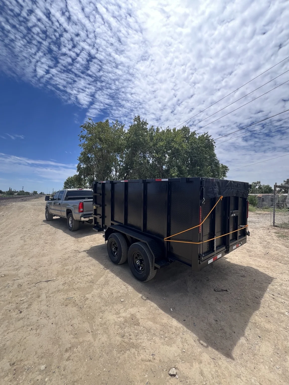 JL Landscaping truck and dump trailer work rig
